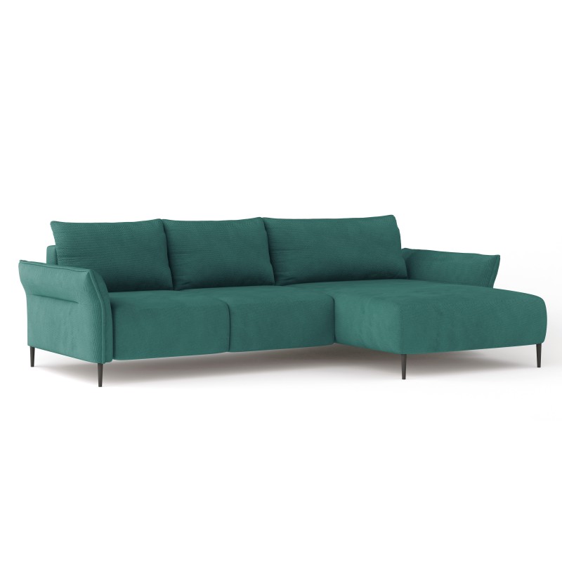 "LUIS Right-Hand Corner Set with Sleeping Function, Storage and CURIO 37 Turquoise Cushions from WERSAL" "LUIS Right-Hand Corner Set with Sleeping Function, Storage and CURIO 37 Turquoise Cushions from WERSAL"