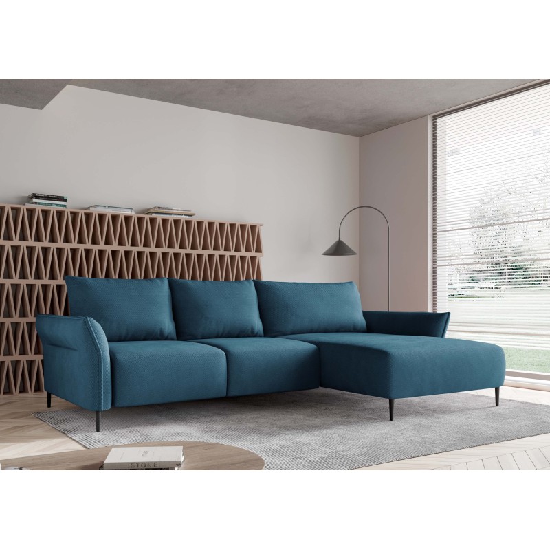 LUIS Right-Hand Corner Set with Sleep Function, Storage and CURIO 74 Blue Cushions from WERSAL LUIS Right-Hand Corner Set with Sleep Function, Storage and CURIO 74 Blue Cushions from WERSAL