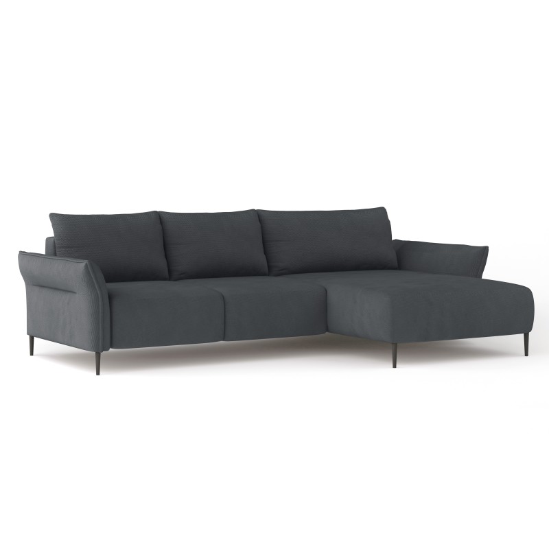 "LUIS Right-Hand Corner Set with Sleep Function, Storage Compartment and CURIO 93 Anthracite Pillows by WERSAL" "LUIS Right-Hand Corner Set with Sleep Function, Storage Compartment and CURIO 93 Anthracite Pillows by WERSAL"