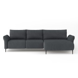 "LUIS Right-Hand Corner Set with Sleep Function, Storage Compartment and CURIO 93 Anthracite Pillows by WERSAL" "LUIS Right-Hand Corner Set with Sleep Function, Storage Compartment and CURIO 93 Anthracite Pillows by WERSAL"