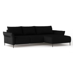 LUIS Right-Handed Corner Set with Sleeper Function, Storage, and CURIO 99 Graphite Cushions by WERSAL