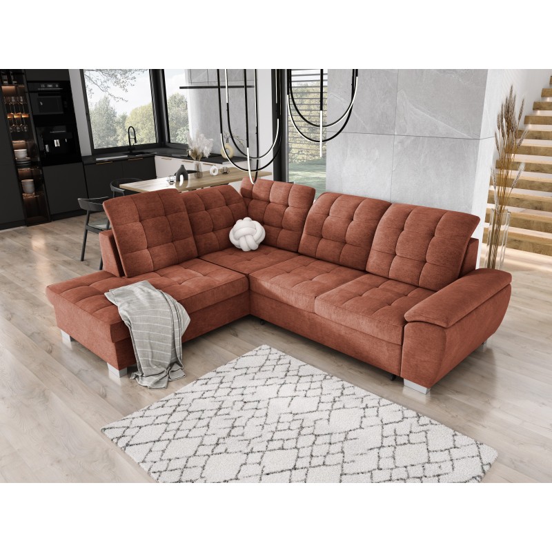 LOTTA L Free-standing Left-hand Corner Sofa in ASTI 22 VERSAILLES Fabric LOTTA L Free-standing Left-hand Corner Sofa in ASTI 22 VERSAILLES Fabric