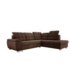 LOTTA L Free-Standing Right-Hand Corner Sofa in ASTI 07 VERSAILLES Fabric