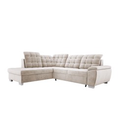 LOTTA L Free-Standing Left-Hand Corner Sofa in SALVADOR 01 VERSAILLES Fabric