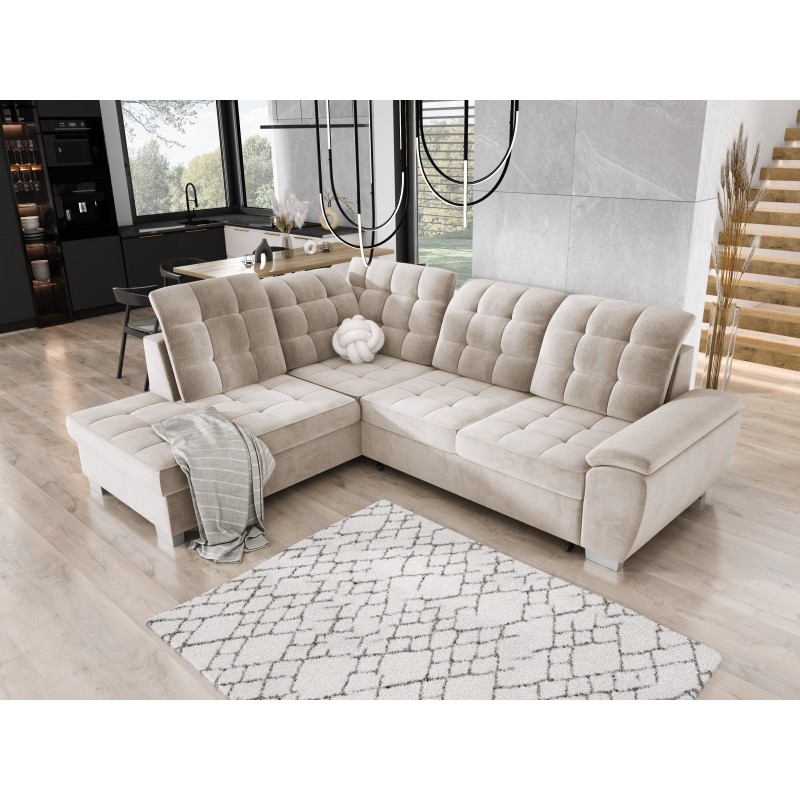 LOTTA L Free-Standing Left-Hand Corner Sofa in SALVADOR 01 VERSAILLES Fabric LOTTA L Free-Standing Left-Hand Corner Sofa in SALVADOR 01 VERSAILLES Fabric