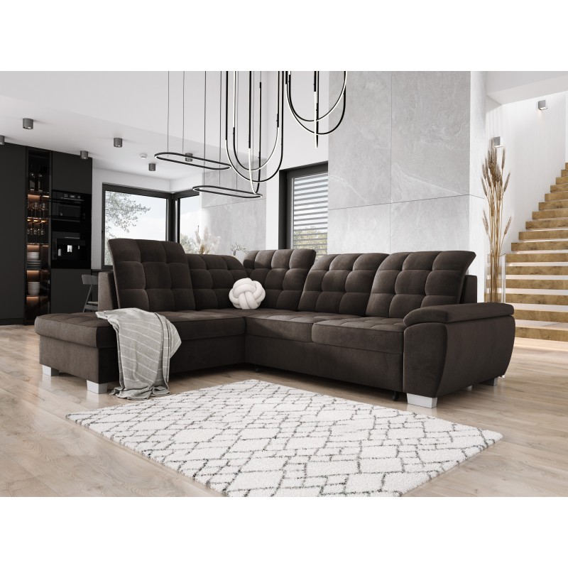 LOTTA L Free-standing Left-hand Corner Sofa in SALVADOR 04 VERSAILLES Fabric LOTTA L Free-standing Left-hand Corner Sofa in SALVADOR 04 VERSAILLES Fabric