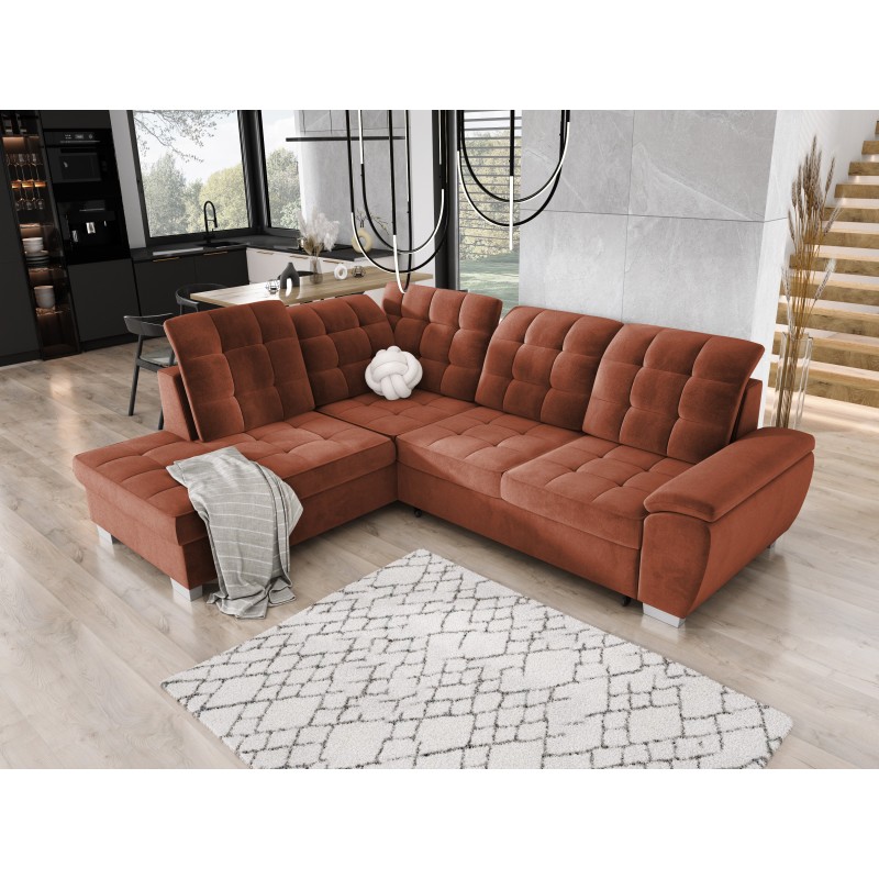 LOTTA L Free-Standing Left-Sided Corner Sofa in SALVADOR 07 VERSAILLES Fabric LOTTA L Free-Standing Left-Sided Corner Sofa in SALVADOR 07 VERSAILLES Fabric
