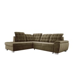 LOTTA L Free-Standing Left-Handed Corner Sofa in SALVADOR 10 VERSAILLES Fabric