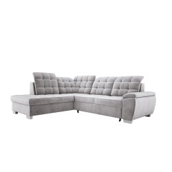 LOTTA L Free-Standing Left-Handed Corner Sofa in SALVADOR 14 VERSAILLES Fabric
