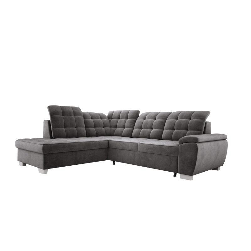 LOTTA L Free-Standing Left-Handed Corner Sofa in SALVADOR 16 VERSAILLES Fabric