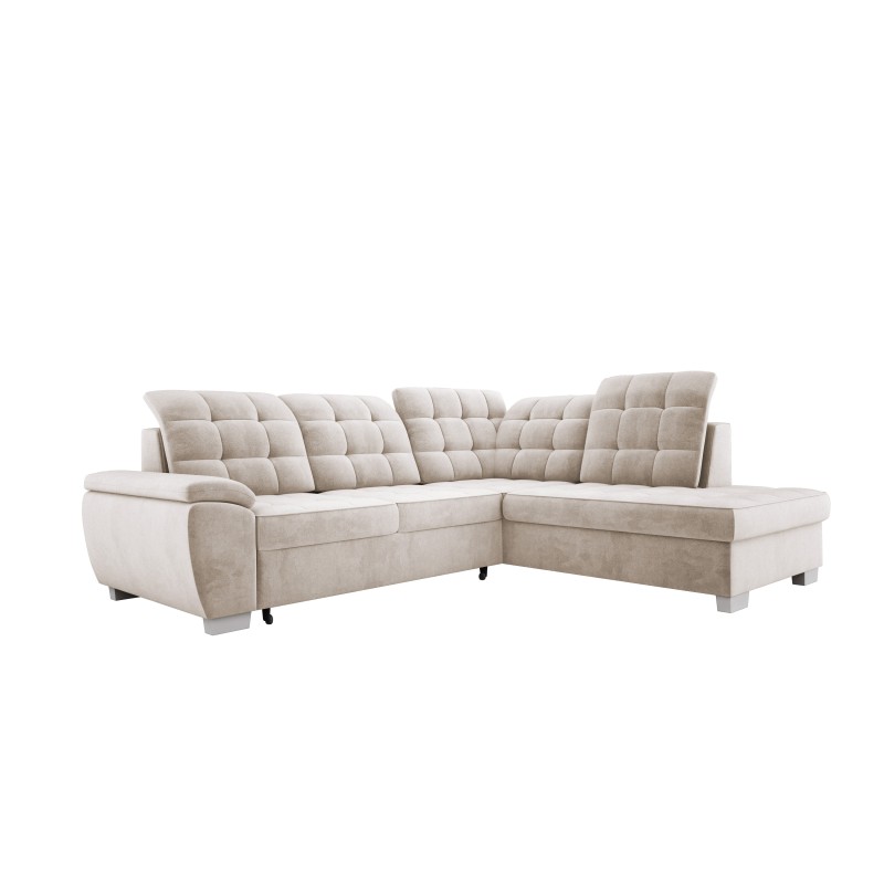 LOTTA L Free-Standing Right-Hand Corner Sofa in SALVADOR 01 Fabric VERSAILLES Edition