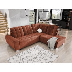 LOTTA L Free-Standing Right-Handed Corner Sofa in SALVADOR 07 VERSAILLES Fabric LOTTA L Free-Standing Right-Handed Corner Sofa in SALVADOR 07 VERSAILLES Fabric