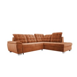 LOTTA L Free-Standing Right-Hand Corner Sofa in SALVADOR 08 Fabric VERSAILLES Edition