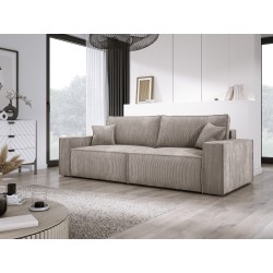 KASJO Right-Sided Corner Sofa with Sleeping Function and Cushions, 2x POSO 002 Cappuccino Storage Compartment by Stork Furniture KASJO Right-Sided Corner Sofa with Sleeping Function and Cushions, 2x POSO 002 Cappuccino Storage Compartment by Stork Furniture