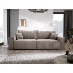 KASJO Right-Sided Corner Sofa with Sleeping Function and Cushions, 2x POSO 002 Cappuccino Storage Compartment by Stork Furniture KASJO Right-Sided Corner Sofa with Sleeping Function and Cushions, 2x POSO 002 Cappuccino Storage Compartment by Stork Furniture
