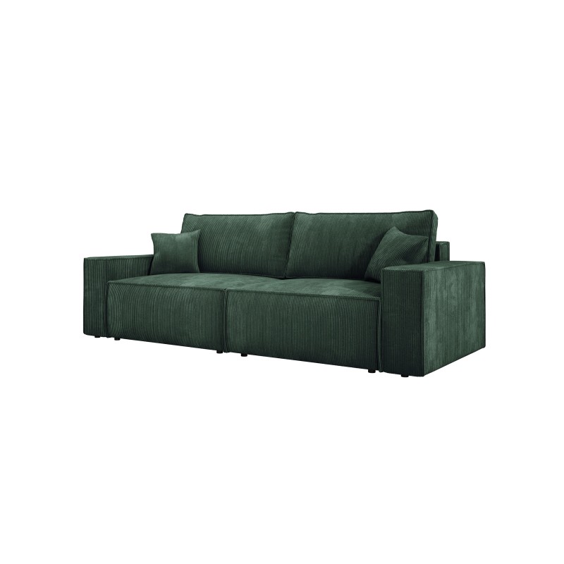 KASJO Right-Sided Corner Sofa with Sleep Function and Cushions, 2x POSO 014 Green Storage Container by Stork Furniture KASJO Right-Sided Corner Sofa with Sleep Function and Cushions, 2x POSO 014 Green Storage Container by Stork Furniture