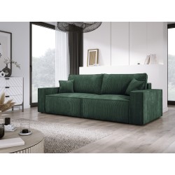 KASJO Right-Sided Corner Sofa with Sleep Function and Cushions, 2x POSO 014 Green Storage Container by Stork Furniture KASJO Right-Sided Corner Sofa with Sleep Function and Cushions, 2x POSO 014 Green Storage Container by Stork Furniture