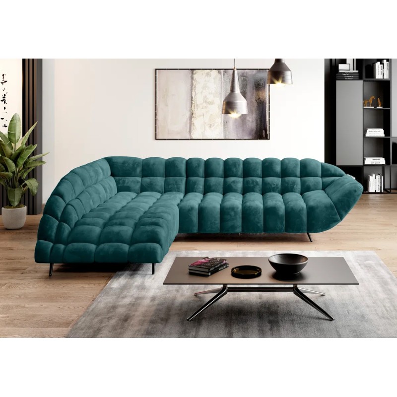 GAPPA Left-Hand Corner Sofa with Electric Extendable Seat in Monolith_37 Green by WERSAL GAPPA Left-Hand Corner Sofa with Electric Extendable Seat in Monolith_37 Green by WERSAL