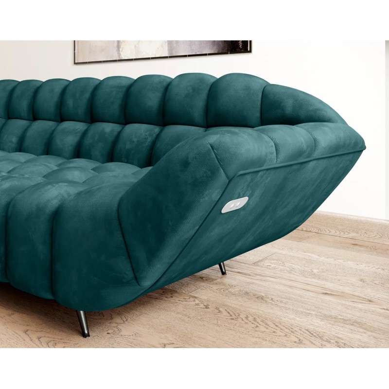 GAPPA Left-Hand Corner Sofa with Electric Extendable Seat in Monolith_37 Green by WERSAL GAPPA Left-Hand Corner Sofa with Electric Extendable Seat in Monolith_37 Green by WERSAL