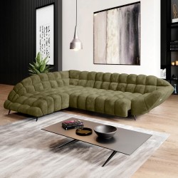 GAPPA Left-Handed Corner Sofa with Electric Extendable Seat in Monolith_38 Olive - VERSAILLES Edition GAPPA Left-Handed Corner Sofa with Electric Extendable Seat in Monolith_38 Olive - VERSAILLES Edition