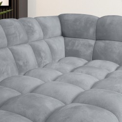 GAPPA Left-Hand Corner Sofa with Electric Extendable Seat in Monolith_84 Ash Grey VERSAL GAPPA Left-Hand Corner Sofa with Electric Extendable Seat in Monolith_84 Ash Grey VERSAL