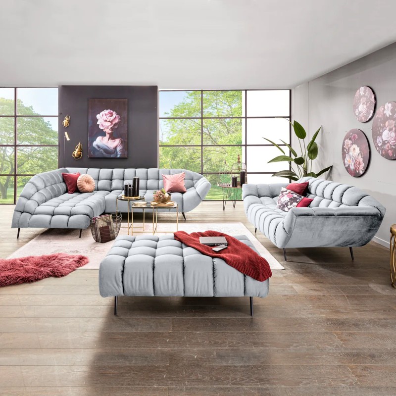 GAPPA Left-Hand Corner Sofa with Electric Extendable Seat in Monolith_84 Ash Grey VERSAL GAPPA Left-Hand Corner Sofa with Electric Extendable Seat in Monolith_84 Ash Grey VERSAL