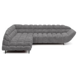 GAPPA Left-Handed Corner Sofa with Electric Extendable Seat in Monolith_85 Grey from WERSAL