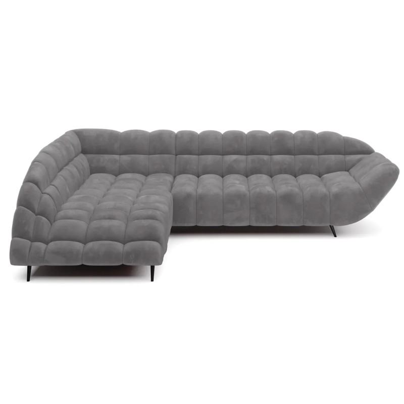 GAPPA Left-Handed Corner Sofa with Electric Extendable Seat in Monolith_85 Grey from WERSAL