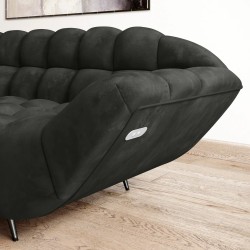 GAPPA Left-Hand Corner Sofa with Electric Extendable Seat in Monolith_95 Black by WERSAL GAPPA Left-Hand Corner Sofa with Electric Extendable Seat in Monolith_95 Black by WERSAL