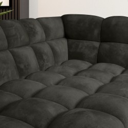 GAPPA Left-Hand Corner Sofa with Electric Extendable Seat in Monolith_95 Black by WERSAL GAPPA Left-Hand Corner Sofa with Electric Extendable Seat in Monolith_95 Black by WERSAL