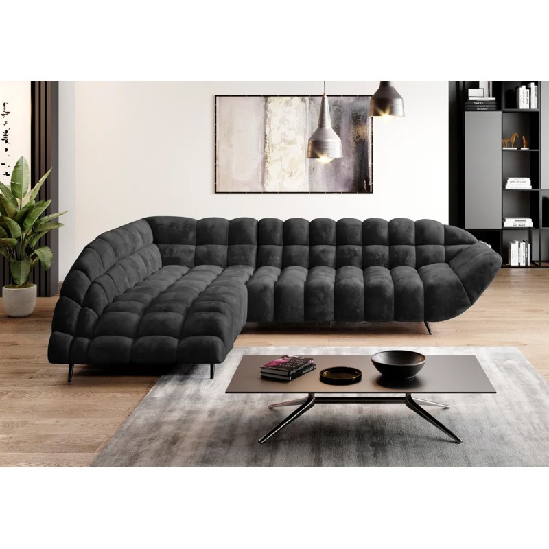 GAPPA Left-Hand Corner Sofa with Electric Extendable Seat in Anthracite Monolith_97 by WERSAL GAPPA Left-Hand Corner Sofa with Electric Extendable Seat in Anthracite Monolith_97 by WERSAL