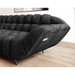 GAPPA Left-Hand Corner Sofa with Electric Extendable Seat in Anthracite Monolith_97 by WERSAL GAPPA Left-Hand Corner Sofa with Electric Extendable Seat in Anthracite Monolith_97 by WERSAL
