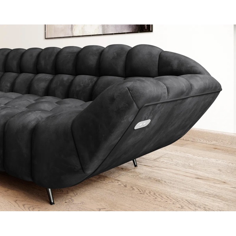 GAPPA Left-Hand Corner Sofa with Electric Extendable Seat in Anthracite Monolith_97 by WERSAL GAPPA Left-Hand Corner Sofa with Electric Extendable Seat in Anthracite Monolith_97 by WERSAL