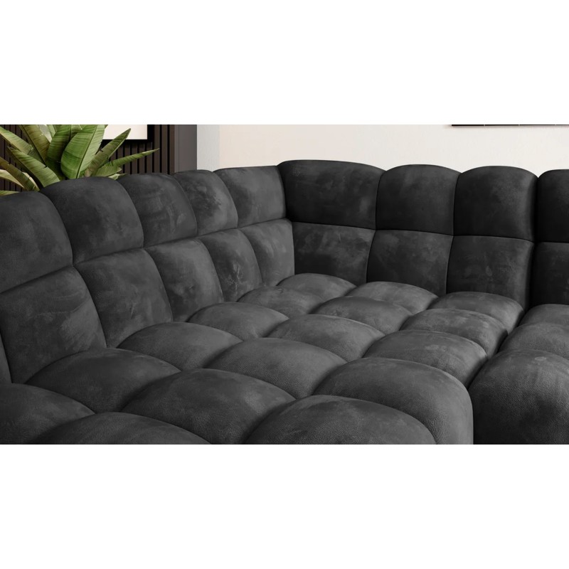 GAPPA Left-Hand Corner Sofa with Electric Extendable Seat in Anthracite Monolith_97 by WERSAL GAPPA Left-Hand Corner Sofa with Electric Extendable Seat in Anthracite Monolith_97 by WERSAL