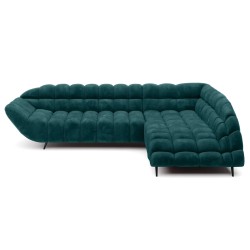 GAPPA Right-Hand Corner Sofa with Electric Extendable Seat in Monolith_37 Green by WERSAL