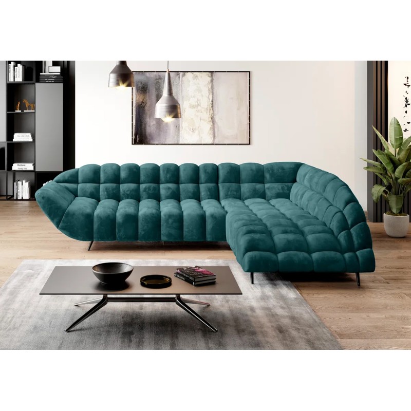 GAPPA Right-Hand Corner Sofa with Electric Extendable Seat in Monolith_37 Green by WERSAL GAPPA Right-Hand Corner Sofa with Electric Extendable Seat in Monolith_37 Green by WERSAL
