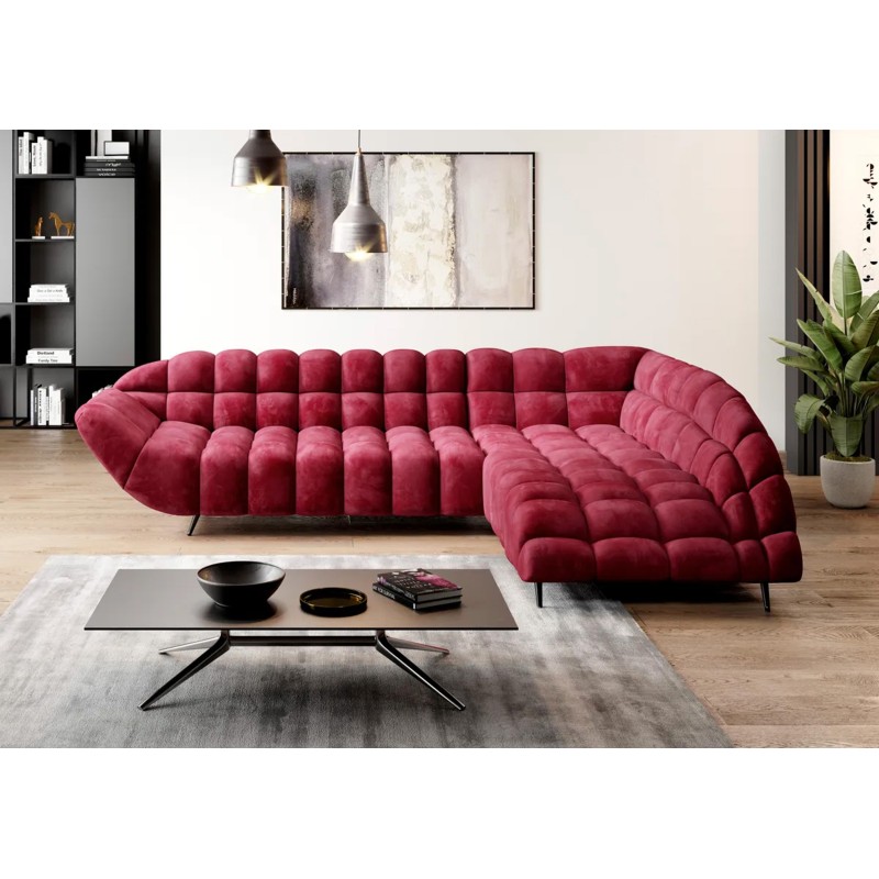 GAPPA Right-Hand Corner Sofa with Electric Extendable Seat in Monolith_59 Burgundy by WERSAL GAPPA Right-Hand Corner Sofa with Electric Extendable Seat in Monolith_59 Burgundy by WERSAL