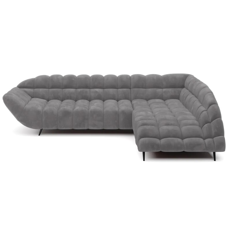 GAPPA Right-Handed Corner Sofa with Electric Extendable Seat in Monolith_85 Grey by WERSAL