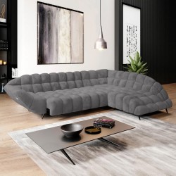 GAPPA Right-Handed Corner Sofa with Electric Extendable Seat in Monolith_85 Grey by WERSAL GAPPA Right-Handed Corner Sofa with Electric Extendable Seat in Monolith_85 Grey by WERSAL