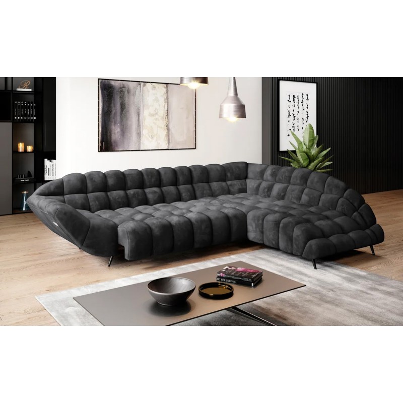 "GAPPA Right-Hand Corner Sofa with Electric Extendable Seat in Monolith_97 Anthracite by WERSAL" "GAPPA Right-Hand Corner Sofa with Electric Extendable Seat in Monolith_97 Anthracite by WERSAL"