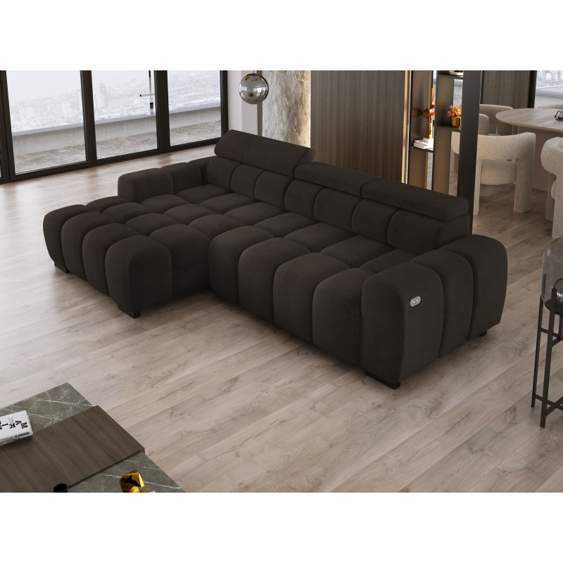 OMBO S Left-Handed Corner Sofa with Electric Adjustment in SALVADOR 04 OMBO S Left-Handed Corner Sofa with Electric Adjustment in SALVADOR 04