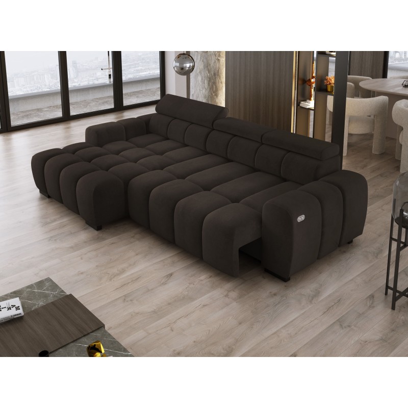 OMBO S Left-Handed Corner Sofa with Electric Adjustment in SALVADOR 04 OMBO S Left-Handed Corner Sofa with Electric Adjustment in SALVADOR 04
