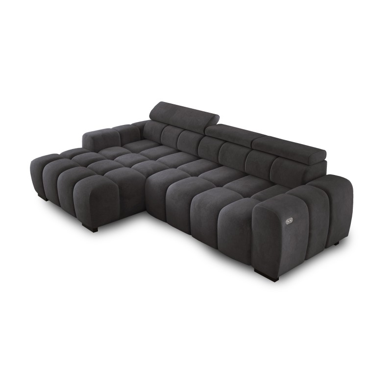 OMBO S Left-Handed Corner Sofa with Electric Adjustment in SALVADOR 15