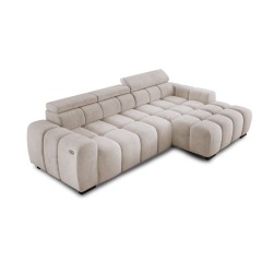 OMBO S Right-Handed Corner Sofa with Electric Adjustment in SALVADOR 01