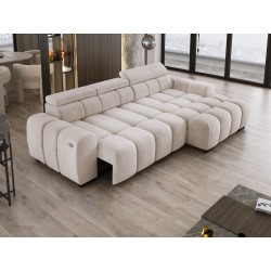 OMBO S Right-Handed Corner Sofa with Electric Adjustment in SALVADOR 01 OMBO S Right-Handed Corner Sofa with Electric Adjustment in SALVADOR 01