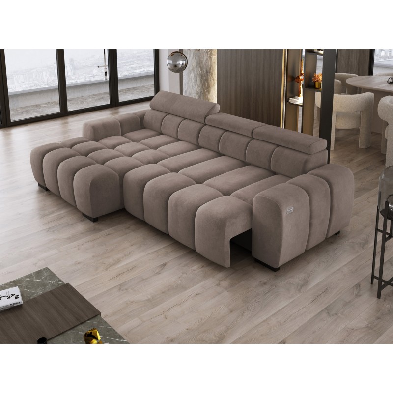 OMBO S Left-Handed Corner Sofa with Electric Adjustment in SALVADOR 03 OMBO S Left-Handed Corner Sofa with Electric Adjustment in SALVADOR 03