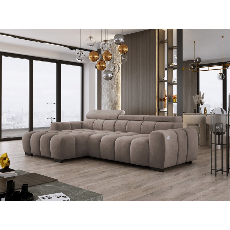 OMBO S Left-Handed Corner Sofa with Electric Adjustment in SALVADOR 03 OMBO S Left-Handed Corner Sofa with Electric Adjustment in SALVADOR 03