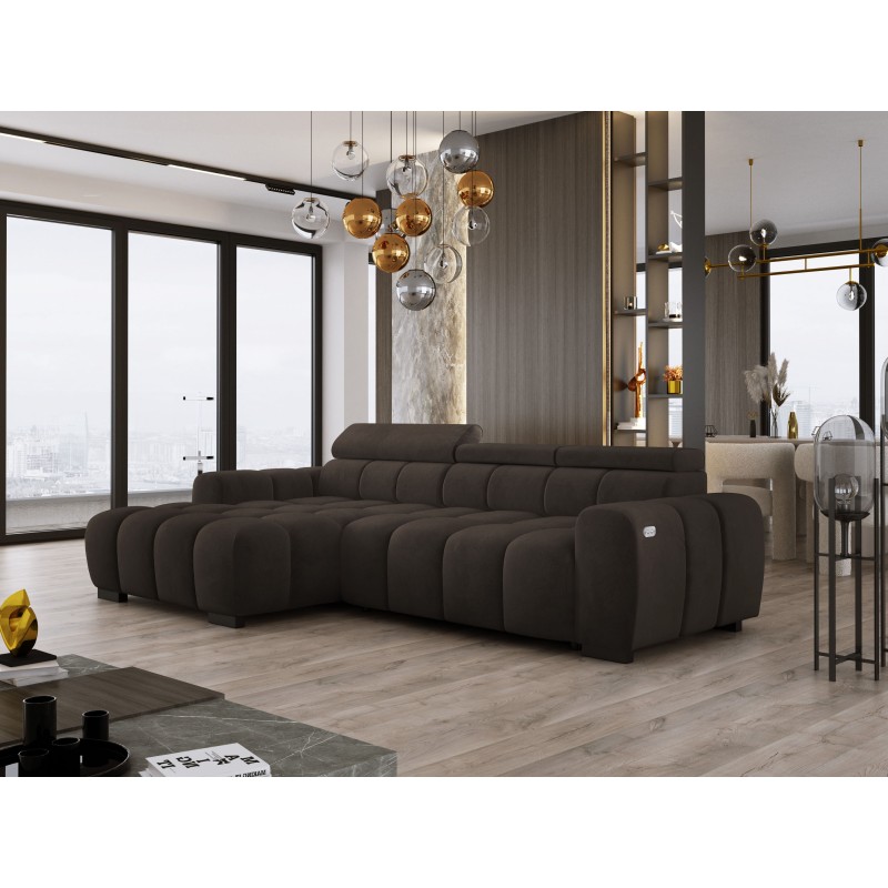 OMBO S Left-Handed Corner Sofa with Electric Adjustment in SALVADOR 04 OMBO S Left-Handed Corner Sofa with Electric Adjustment in SALVADOR 04