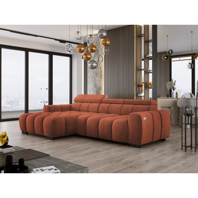 OMBO S Left-Hand Corner Sofa with Electric Adjustment in SALVADOR 07 OMBO S Left-Hand Corner Sofa with Electric Adjustment in SALVADOR 07