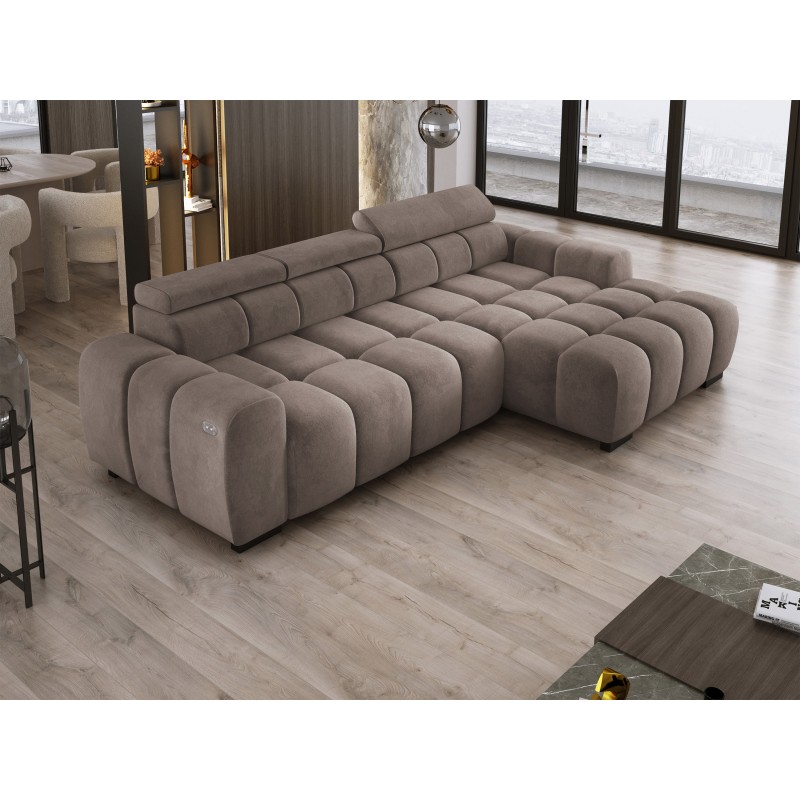 "OMBO S Right-Handed Corner Sofa with Electric Adjustment in SALVADOR 03"
